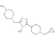 1-({5-[1-(cyclopropylmethyl)piperidin-4-yl]-4-methyl-4H-1,2,4-triazol-3-yl}methyl)-4-methylpiperazine