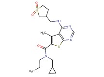 N-(cyclopropylmethyl)-4-{[(1,1-dioxidotetrahydro-3-thienyl)methyl]amino}-5-methyl-N-propylthieno[2,3-d]pyrimidine-6-carboxamide