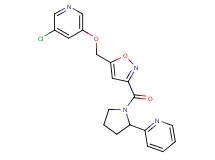 3-chloro-5-[(3-{[2-(2-pyridinyl)-1-pyrrolidinyl]carbonyl}-5-isoxazolyl)methoxy]pyridine