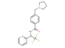 4-(pyrrolidin-1-ylmethyl)-N-(2,2,2-trifluoro-1-pyridin-2-ylethyl)benzamide