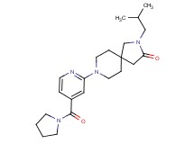 2-isobutyl-8-[4-(1-pyrrolidinylcarbonyl)-2-pyridinyl]-2,8-diazaspiro[4.5]decan-3-one