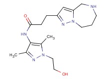 N-[1-(2-hydroxyethyl)-3,5-dimethyl-1H-pyrazol-4-yl]-3-(5,6,7,8-tetrahydro-4H-pyrazolo[1,5-a][1,4]diazepin-2-yl)propanamide hydrochloride
