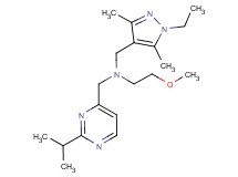 N-[(1-ethyl-3,5-dimethyl-1H-pyrazol-4-yl)methyl]-N-[(2-isopropylpyrimidin-4-yl)methyl]-2-methoxyethanamine