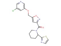 3-chloro-5-[(3-{[2-(1,3-thiazol-2-yl)-1-piperidinyl]carbonyl}-5-isoxazolyl)methoxy]pyridine