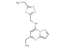 5-ethyl-N-[(5-ethyl-1,3,4-thiadiazol-2-yl)methyl]pyrazolo[1,5-a]pyrimidin-7-amine
