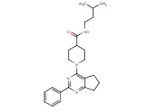 N-(3-methylbutyl)-1-(2-phenyl-6,7-dihydro-5H-cyclopenta[d]pyrimidin-4-yl)-4-piperidinecarboxamide
