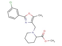 methyl 1-{[2-(3-chlorophenyl)-5-methyl-1,3-oxazol-4-yl]methyl}-2-piperidinecarboxylate