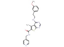 4-{[2-(3-methoxyphenyl)ethyl]amino}-5-methyl-N-(4-pyridinylmethyl)thieno[2,3-d]pyrimidine-6-carboxamide
