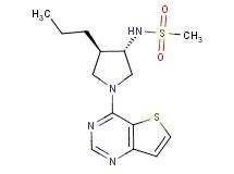 N-[(3S*,4R*)-4-propyl-1-thieno[3,2-d]pyrimidin-4-yl-3-pyrrolidinyl]methanesulfonamide
