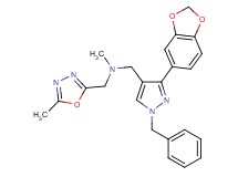 1-[3-(1,3-benzodioxol-5-yl)-1-benzyl-1H-pyrazol-4-yl]-N-methyl-N-[(5-methyl-1,3,4-oxadiazol-2-yl)methyl]methanamine