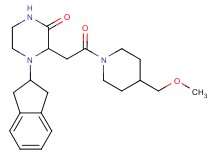 4-(2,3-dihydro-1H-inden-2-yl)-3-{2-[4-(methoxymethyl)-1-piperidinyl]-2-oxoethyl}-2-piperazinone