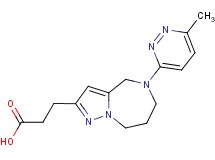 3-[5-(6-methyl-3-pyridazinyl)-5,6,7,8-tetrahydro-4H-pyrazolo[1,5-a][1,4]diazepin-2-yl]propanoic acid