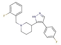 1-(2-fluorobenzyl)-3-[4-(4-fluorophenyl)-1H-pyrazol-5-yl]piperidine