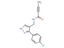 N-{[3-(4-chlorophenyl)-1H-pyrazol-4-yl]methyl}-2-butynamide