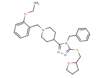4-{4-benzyl-5-[(tetrahydro-2-furanylmethyl)thio]-4H-1,2,4-triazol-3-yl}-1-(2-ethoxybenzyl)piperidine