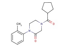 4-(cyclopentylcarbonyl)-1-(2-methylphenyl)-2-piperazinone