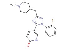 5-{1-(2-fluorophenyl)-3-[(1-methylpiperidin-4-yl)methyl]-1H-1,2,4-triazol-5-yl}pyridin-2(1H)-one