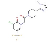 3-chloro-1-{2-[4-(1H-imidazol-2-yl)piperidin-1-yl]-2-oxoethyl}-5-(trifluoromethyl)pyridin-2(1H)-one