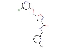 5-{[(5-chloro-3-pyridinyl)oxy]methyl}-N-[(6-methyl-2-pyridinyl)methyl]-3-isoxazolecarboxamide