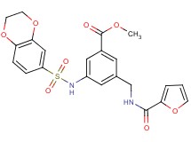 methyl 3-[(2,3-dihydro-1,4-benzodioxin-6-ylsulfonyl)amino]-5-[(2-furoylamino)methyl]benzoate