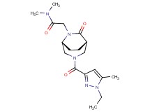 2-{(1S*,5R*)-3-[(1-ethyl-5-methyl-1H-pyrazol-3-yl)carbonyl]-7-oxo-3,6-diazabicyclo[3.2.2]non-6-yl}-N,N-dimethylacetamide