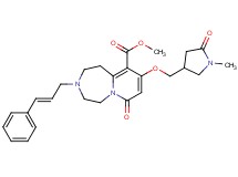 methyl 9-[(1-methyl-5-oxo-3-pyrrolidinyl)methoxy]-7-oxo-3-[(2E)-3-phenyl-2-propen-1-yl]-1,2,3,4,5,7-hexahydropyrido[1,2-d][1,4]diazepine-10-carboxylate
