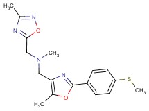 N-methyl-1-{5-methyl-2-[4-(methylthio)phenyl]-1,3-oxazol-4-yl}-N-[(3-methyl-1,2,4-oxadiazol-5-yl)methyl]methanamine