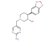 (3S*,4S*)-1-[(2-aminopyrimidin-5-yl)methyl]-4-(1,3-benzodioxol-5-yl)piperidin-3-ol