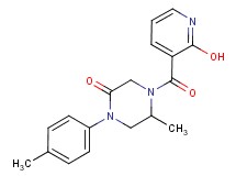 4-[(2-hydroxy-3-pyridinyl)carbonyl]-5-methyl-1-(4-methylphenyl)-2-piperazinone