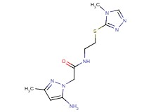 2-(5-amino-3-methyl-1H-pyrazol-1-yl)-N-{2-[(4-methyl-4H-1,2,4-triazol-3-yl)thio]ethyl}acetamide