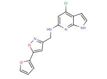 4-chloro-N-{[5-(2-furyl)isoxazol-3-yl]methyl}-1H-pyrrolo[2,3-b]pyridin-6-amine