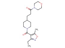 4-(3-{1-[(3-ethyl-5-methyl-4-isoxazolyl)carbonyl]-4-piperidinyl}propanoyl)morpholine