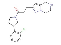 2-{3-[3-(2-chlorophenyl)-1-pyrrolidinyl]-3-oxopropyl}-4,5,6,7-tetrahydropyrazolo[1,5-a]pyrazine hydrochloride