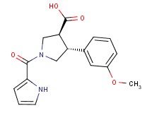 (3S*,4R*)-4-(3-methoxyphenyl)-1-(1H-pyrrol-2-ylcarbonyl)pyrrolidine-3-carboxylic acid