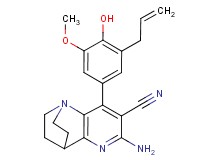 8-(3-allyl-4-hydroxy-5-methoxyphenyl)-6-amino-3,4-dihydro-2H-1,4-ethano-1,5-naphthyridine-7-carbonitrile