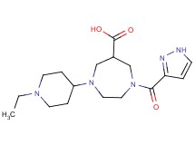 1-(1-ethylpiperidin-4-yl)-4-(1H-pyrazol-3-ylcarbonyl)-1,4-diazepane-6-carboxylic acid