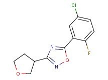 5-(5-chloro-2-fluorophenyl)-3-(tetrahydrofuran-3-yl)-1,2,4-oxadiazole
