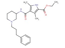 ethyl 3,5-dimethyl-4-({[1-(3-phenylpropyl)-3-piperidinyl]amino}carbonyl)-1H-pyrrole-2-carboxylate