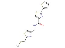 N-({2-[(methylthio)methyl]-1,3-thiazol-4-yl}methyl)-2-(2-thienyl)-1,3-thiazole-4-carboxamide