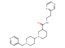 N-(2-pyrazin-2-ylethyl)-1'-(pyridin-4-ylmethyl)-1,4'-bipiperidine-3-carboxamide