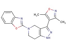 5-(1,3-benzoxazol-2-yl)-3-(3,5-dimethylisoxazol-4-yl)-4,5,6,7-tetrahydro-1H-pyrazolo[4,3-c]pyridine