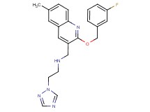 ({2-[(3-fluorobenzyl)oxy]-6-methyl-3-quinolinyl}methyl)[2-(1H-1,2,4-triazol-1-yl)ethyl]amine