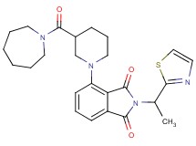 4-[3-(1-azepanylcarbonyl)-1-piperidinyl]-2-[1-(1,3-thiazol-2-yl)ethyl]-1H-isoindole-1,3(2H)-dione