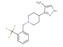 4-(4-methyl-1H-pyrazol-3-yl)-1-[2-(trifluoromethyl)benzyl]piperidine