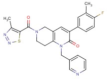 3-(4-fluoro-3-methylphenyl)-6-[(4-methyl-1,2,3-thiadiazol-5-yl)carbonyl]-1-(3-pyridinylmethyl)-5,6,7,8-tetrahydro-1,6-naphthyridin-2(1H)-one