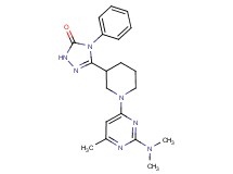 5-{1-[2-(dimethylamino)-6-methyl-4-pyrimidinyl]-3-piperidinyl}-4-phenyl-2,4-dihydro-3H-1,2,4-triazol-3-one