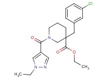 ethyl 3-(3-chlorobenzyl)-1-[(1-ethyl-1H-pyrazol-4-yl)carbonyl]-3-piperidinecarboxylate