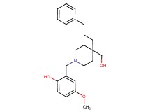 2-{[4-(hydroxymethyl)-4-(3-phenylpropyl)-1-piperidinyl]methyl}-4-methoxyphenol