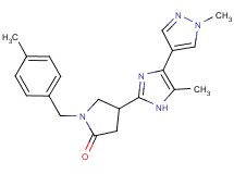 1-(4-methylbenzyl)-4-[5-methyl-4-(1-methyl-1H-pyrazol-4-yl)-1H-imidazol-2-yl]pyrrolidin-2-one