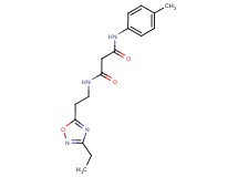 N-[2-(3-ethyl-1,2,4-oxadiazol-5-yl)ethyl]-N'-(4-methylphenyl)malonamide
